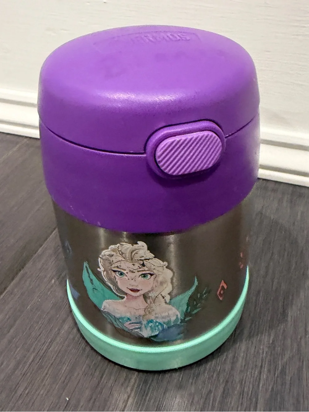 Thermos Disney Frozen Elsa Anna Olaf Purple and Teal Kids Food Jar Lunch